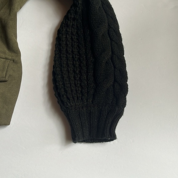 Fate Faux Suede Sweater Moto Jacket Cardi Size M Medium Cardigan - Picture 10 of 16